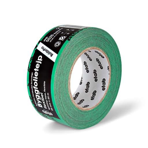Byggfolietejp, flexibel 50mm X 25 meter