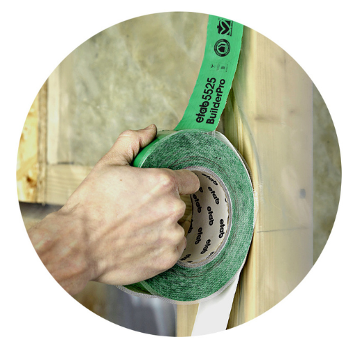 Byggfolietejp, flexibel 50mm X 25 meter