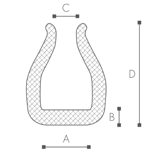 Karmskydd 2m x 45-70mm (1 kartong=22st)